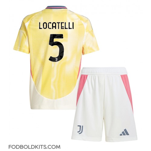 Juventus Manuel Locatelli #5 Udebanesæt Børn 2024-25 Kortærmet (+ Korte bukser)